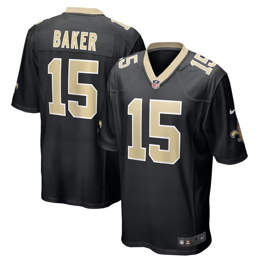 Men New Orleans Saints #15 Kawaan Baker Nike Black Game Player NFL Jersey->new orleans saints->NFL Jersey